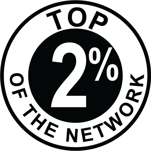top two percent of the network